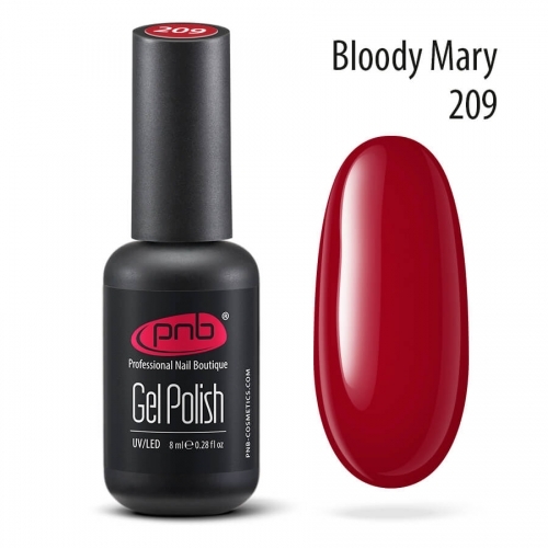 Гель-лак PNB Bloody Mary 209, 8 мл.