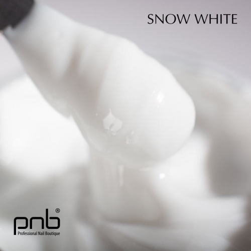 Гель моделирующий белоснежный белый Gel Snow White Pnb, 5 мл.