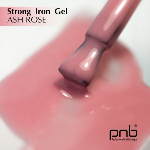 Стронг айрон гель база пепельная роза Strong Iron Gel Ash Rose Pnb, 8 мл.
