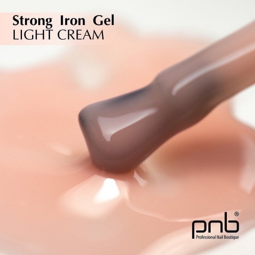 Стронг айрон гель база светло-кремовый Strong Iron Gel Light Cream Pnb, 8 мл.