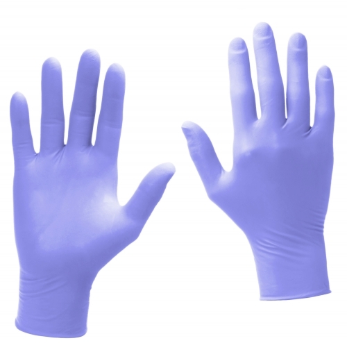 Перчатки нитриловые фиолетовые Matrix ZP Ice Blue Nitrile S, 100 шт.