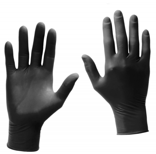 Перчатки нитриловые черные Matrix НТ Black Nitrile M, 100 шт.