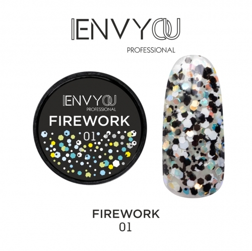Гель-лак светящийся Firework 01 Envy, 6 гр.