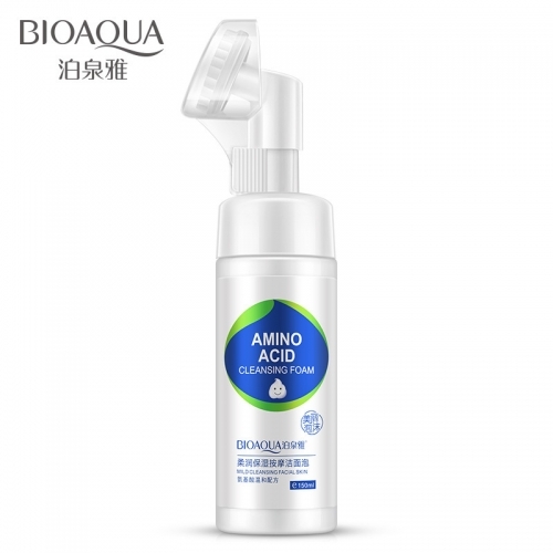 Мусс-пенка для лица с щеточкой Amino Acid Bioaqua, 150 мл.