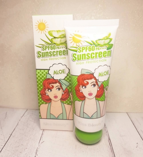Солнцезащитный крем с алоэ SPF60 PA+++ Sunscreen Kiss Beauty, 75 мл.
