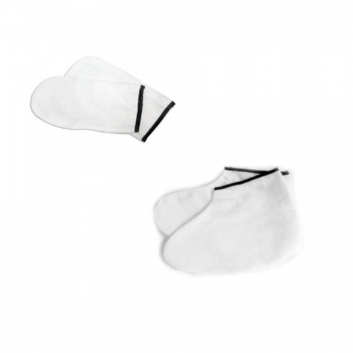 Комплект варежки + носки для парафинотерапии белые