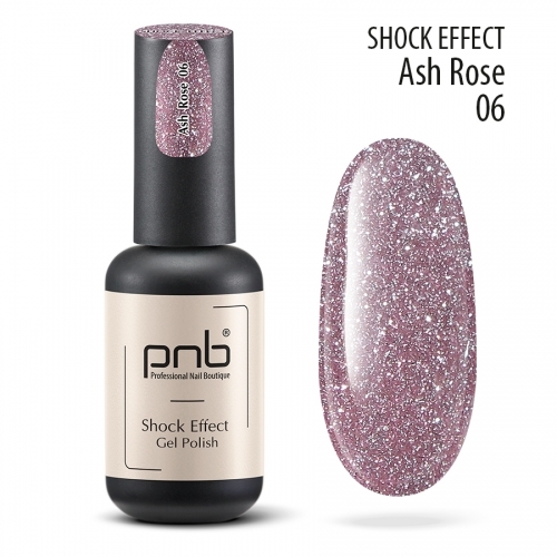 Гель-лак светоотражающий Shock Effect 06 Ash Rose Pnb, 8 мл.