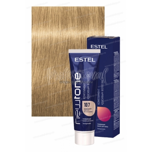 Тонирующая маска для волос Newtone 10/7 светлый блондин коричневый, 60 мл.