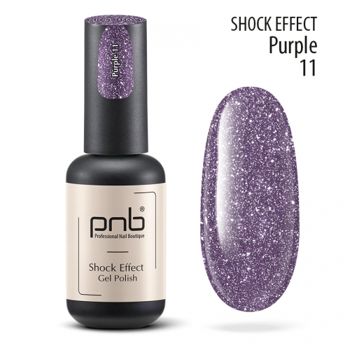 Гель-лак светоотражающий Shock Effect 11 Purple Pnb, 8 мл.