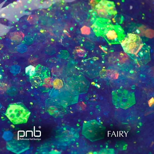 Гель для дизайна с блестками и поталью Фея 3D Mix&Shine Gel PNB 03 Fairy 5 мл.