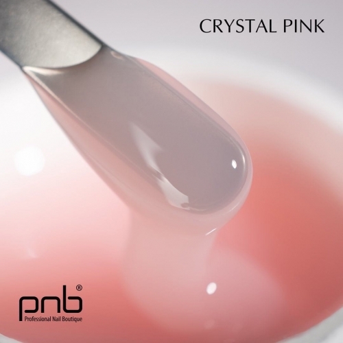 Гель для ногтей One Phase Builder Gel Crystal Pink PNB прозрачно-розовый, 15 мл.