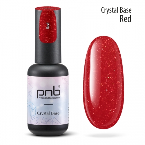 Светоотражающая база красная Crystal Base red Pnb, 8 мл.
