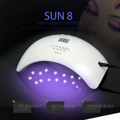 Лампа для маникюра Sun 8 smart 2.0 оригинал гибрид UV+LED 48 Вт белая