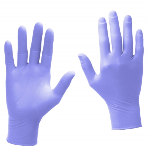 Перчатки нитриловые фиолетовые Matrix ZP Ice Blue Nitrile S, 100 шт.