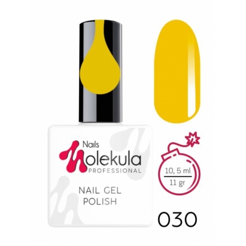 Гель-лак Molekula 30 желтый, 10,5 мл.