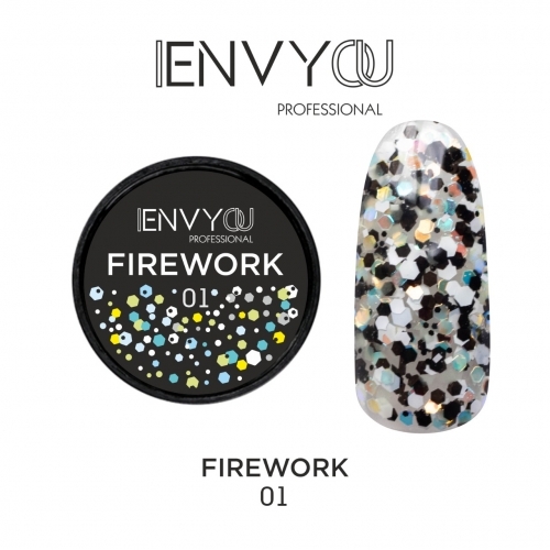 Гель-лак светящийся Firework 01 Envy, 6 гр.