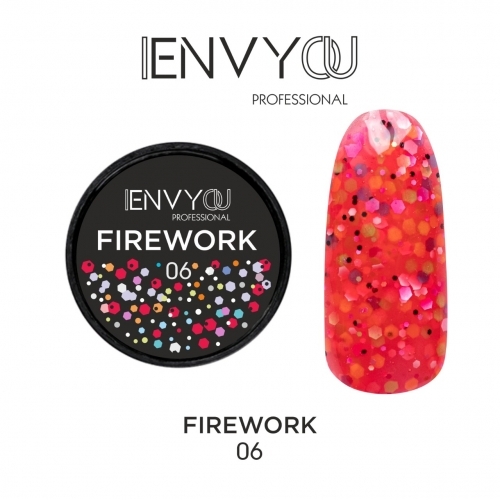 Гель-лак светящийся Firework 06 Envy, 6 гр.