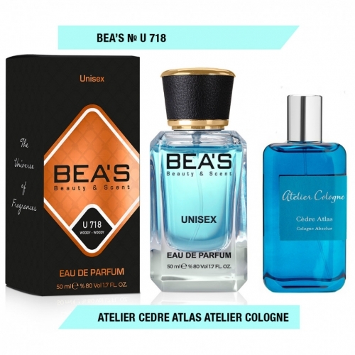 Парфюм Beas Atelier Cologne Cedre Atlas unisex, 50 ml U 718