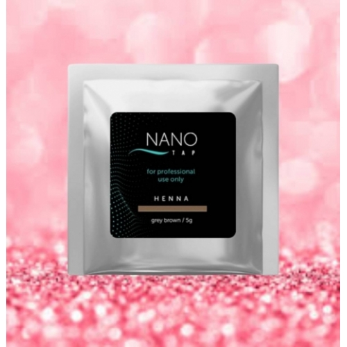 Хна для бровей серо-коричневая Nano Tap в саше, 5 гр.