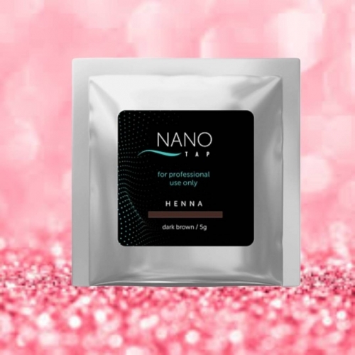 Хна для бровей темно-коричневая Nano Tap в саше, 5 гр.