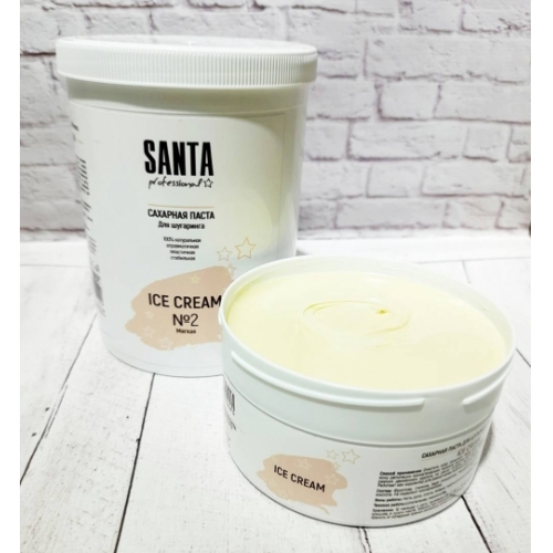 Сахарная паста блеск Ice Cream мягкая Santa Professional, 1600 гр.