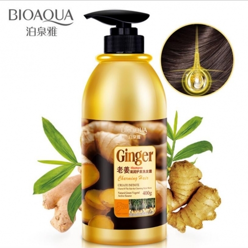Имбирный шампунь для волос Bioaqua, 400 мл.