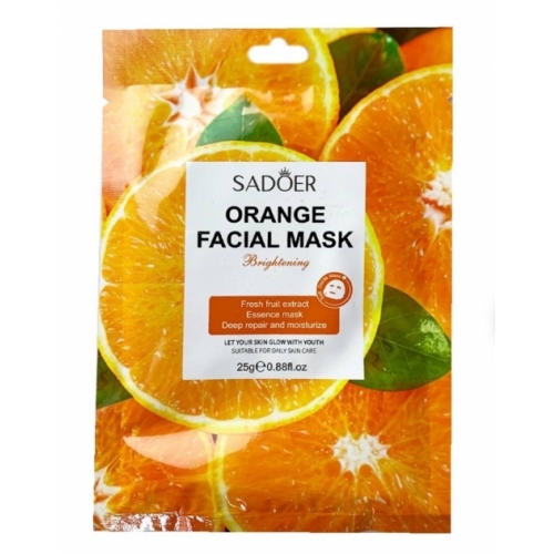 Тканевая маска для лица с витамином С Sadoer Orange Facial Mask