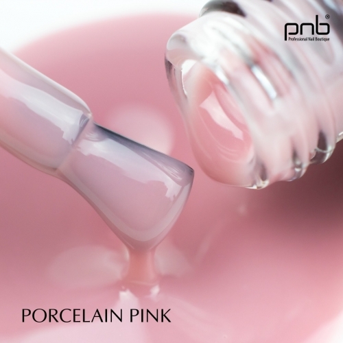 Файбер база фарфоровый розовый Fiber Porcelain Pink Pnb, 8 мл.