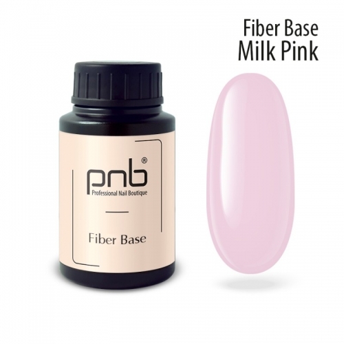 Файбер база молочно-розовая Fiber Base Milk Pink Pnb, 30 мл.